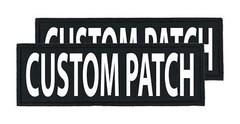 Personalized Patch (2 Per Pack) – 1 x 2.75″ (White Lettering)