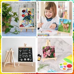AROIC 9 inch Easel for Painting, 6 Pack Wooden Easel Stand for Sign, Tabletop
