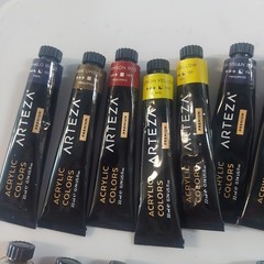Arteza Premium Acrylic Paint Set – 24 Assorted Colors, 22ml Tubes, Art Supplies