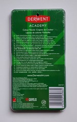 Derwent Academy Color Pencils Color Pencil Tin of 12 Assorted Colors England