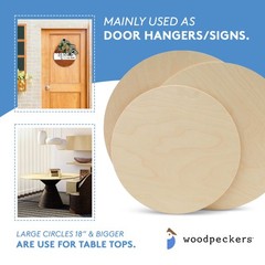 Unfinished Wood Circles for Crafts 3″ x 1/16″ Thick | Woodpeckers