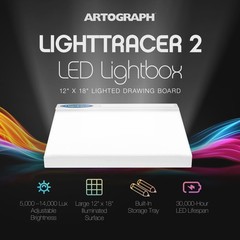 Artograph LightTracer 2 LED Lightbox, 12″x18″ Drawing Board w/Storage (Open Box)