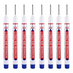 8Pcs/Set 20Mm Deep Hole Long Nib Head Markers for Metal Perforating Pen