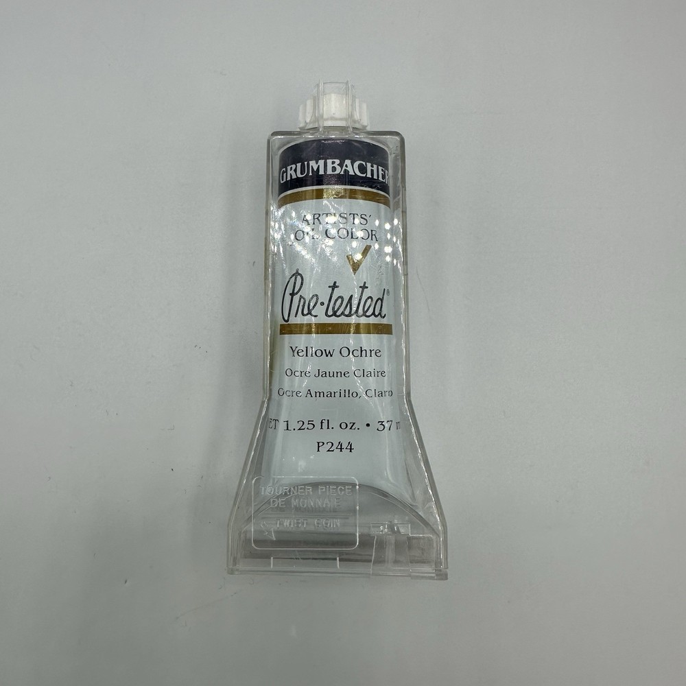 Grumbacher Pre-Tested Oil Paint, 37ml/1.25oz, Yellow Ochre P244 VTG