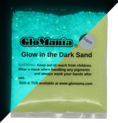 Glow in the Dark Sand, Space Dust in Aqua, Lilac, Blue or Green- 1oz