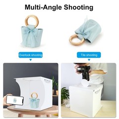 Photo Light Box 12″” Portable Folding Photography Light Tent kit with White L…
