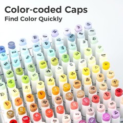 Ohuhu 320 Colors Alcohol Markers Brush & Fine Tip of Ohuhu Refillable Markers