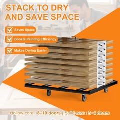 Door Painting Stand: Heavy-Duty Steel Racks with 4 Rubber Feet & Ergonomic Ha…