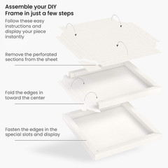 Acrylic Paper Foldable Canvas Pad, 9.5X9.5 Inches, 20 Sheets, DIY Frame, Heavywe