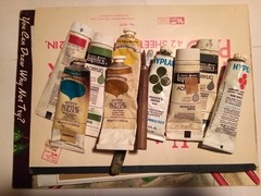 Vintage Art Supplies, Acrylic Paints, Pencils, Knives And How To Books
