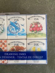 Winsor & Newton Drawing Inks Set 1089093 8 Colors .47 Fl Oz Violet Emerald Blue