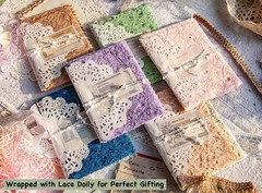 96 Sheets Textured Scrapbook Paper and Mesh Fabric Assorted Set – Multicolor