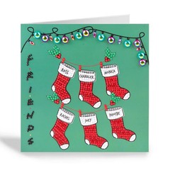 CraftBuddyUS CCK-WBFDS602: Holiday Cheer Crystal Art Card Kit 18x18cm