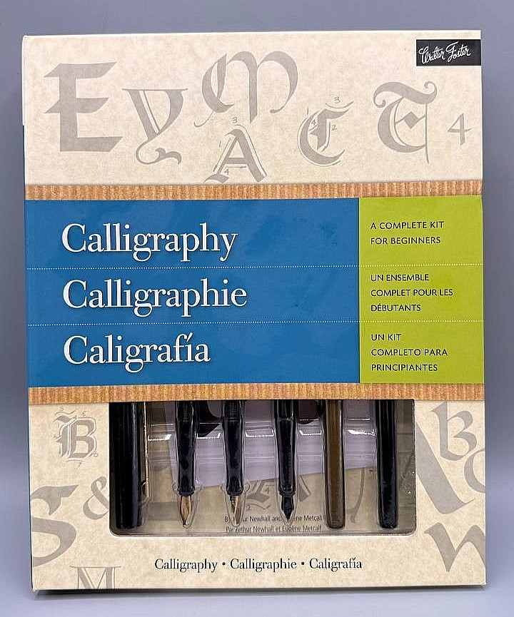 Walter Foster Calligraphy Kit for Beginners Complete Set with Book Nibs and Ink