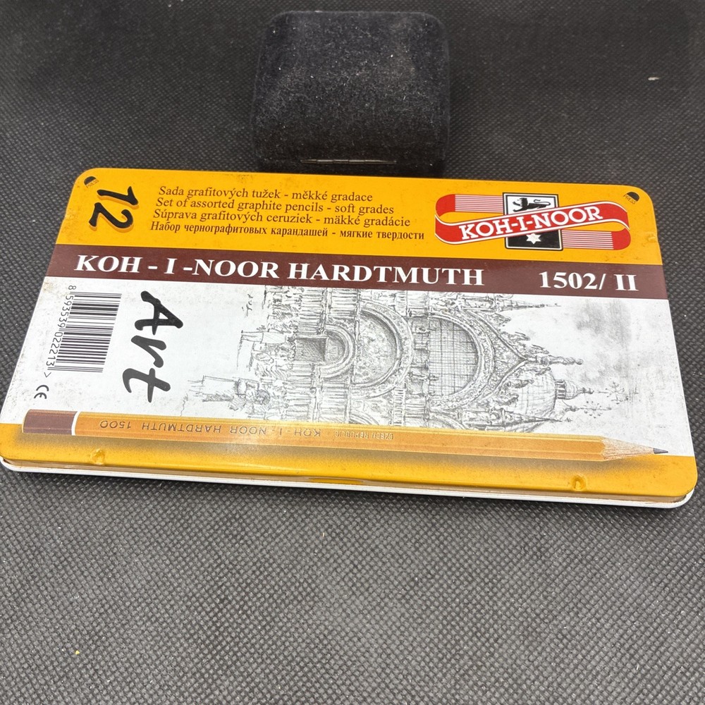 Vintage Set Of Koh-I-Noor Hardtmuth 1502/II Art graphite pencil set of 12