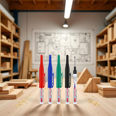 4 Pcs Multi-Purpose Deep Hole Marker Pens, Long Nose Marker Waterproof Colorful