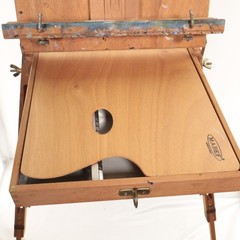 Mabef M22 Art Easel & Tray Italy Oil Painting Wood Folding Art Tool Packable EUC