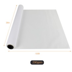 100’x36″ 290gsm Premium Polyester Canvas Roll Waterproof Matte for Inkjet Print