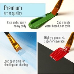 Multi-Surface Acrylic Paint, 8 oz – Non-Toxic Titanium White Masterpiece