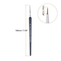 5pcs Detail Paint Brushes 7mm Nylon Miniature Painting Brush(00#), Black