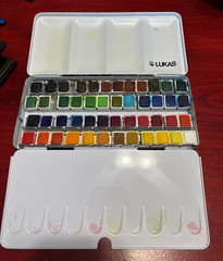 Lukas 1862 Aquarell (Pre-Owned) Artists’ Watercolor Paint Set of 48 Half Pans