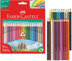 Grip Colored Ecopencils – 24 Pack Colored Pencils, Pre-Sharpened