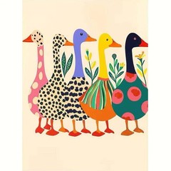 Duck Paint by Numbers Kits for Adult,Colorful Duck Paint by Numbers Kit 16×20”