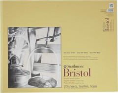 Strathmore 300 Series Bristol Smooth Pad, 19″X24″ Tape Bound, 20 Sheets