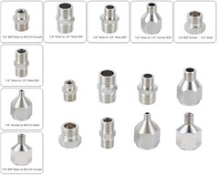 9PCS Airbrush Adapter Kit for Compressor Hose Spray Gun G1/8 G1/4 M5 Connectors