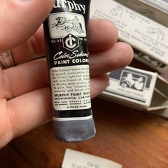 NOS VTG to antique Murphy Color Scheme Paint Color tubes in Boxes Seacrest Green