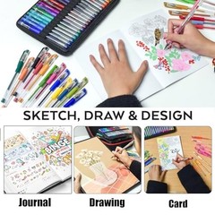 80 Pack Skin Tone Drawing Pen Set – 20 Double Tip Brush & Gel Pens + 40 Refills