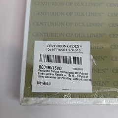 Centurion Deluxe Professional Oil Primed Linen Canvas Panels – 12″x16″ Pack of 3