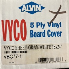 Alvin VYCO Board Cover 18” x 24” Gray White