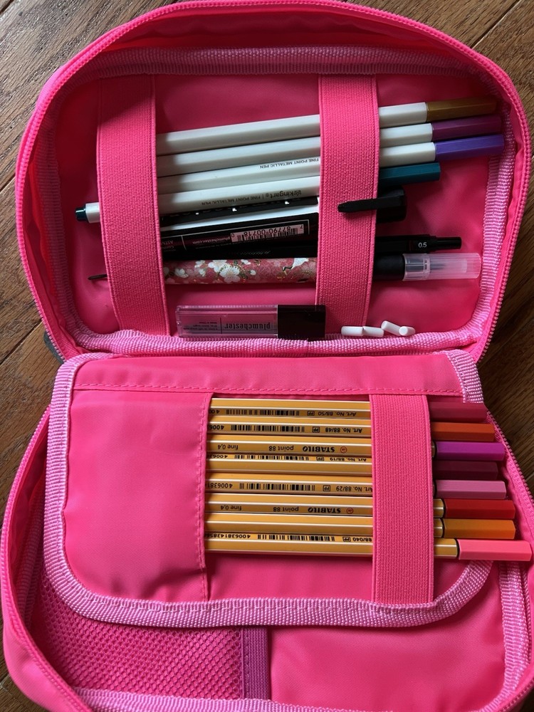 Stabilo Fine Line Marker Set with Case, Washi Tapes, Journal, Ephemera Scrap