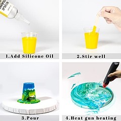 6 Ounce Art Silicone Pouring Oil for Dramatic Cell Creation, 100% Silicone
