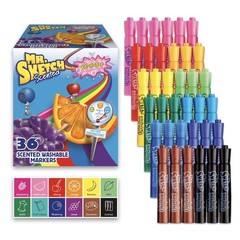 Scented Washable Markers Chisel Tip Assorted Colors 36 Count Art Supplies for