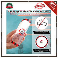 6 Pcs Objective Point Markers round PVC Objective Marker Gaming Accessory, Minia