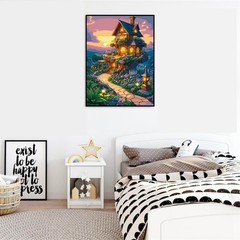 House Paint by Numbers Kit for Adults Beginner,Easy Adult Paint by Number Kit…