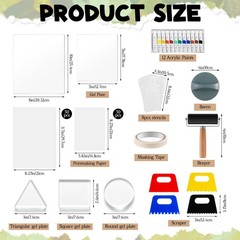Printing Plate Kit 8×10 & 5×7 Complete Beginner Gelli Plate Starter Set with …