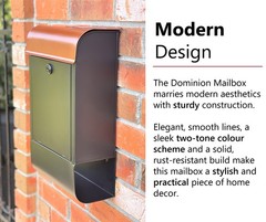 NACH Locking Mailbox, 16 x 4.5 x 10 inch, Black Mailbox with Lock, Waterproof…