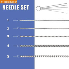 4 SET Airbrush Cleaning Kit Repair Tools Needle Nozzle Brush Glass Cleaning Pot