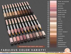 22 Acrylic Paint Marker Pen Skin Flesh Tones Pro Color Series Set 3mm Medium Tip