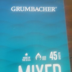 Grumbacher 8X8 Mixed Media Paper Pad 98 Lb 160 Gsm 45 Sheets Tape Bound