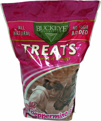 Buckeye All-Natural No Sugar Added Peppermint Bits Treats for Horses, 4 Pounds