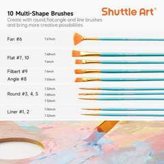 Shuttle Art 40 Pack Pastel Acrylic Paint Set, 30 2 Fl Oz (Pack of 30),