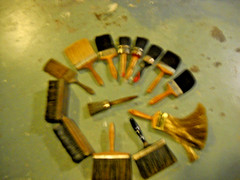 Antique, Vintage, New /NOS – PAINT BRUSHES, All Natural Bristle, LOT OF 14!
