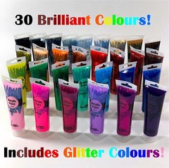 100ml Acrylic Paint Tubes Student Artist Quality Ass. Colours Glitter Art Paints