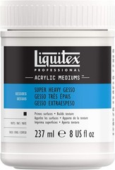 Professional Gesso Surface Prep Medium, 237ml 8.0 oz, Super Heavy