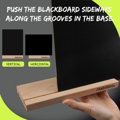 Halobios Chalkboard with Beech-Wood Base, 8 x 12 inch Tabletop Message Boards…