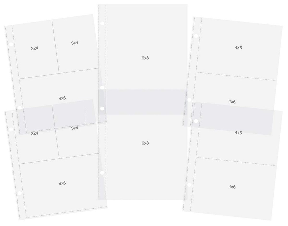 Simple Stories Sn@p Pocket Pages For 6″X8″ Binders 12/Pkg, Variety Pack